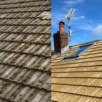 Roof cleaning pressure washed-1 Roof cleaning pressure washed-1