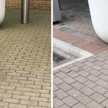 Commercial Pressure Washing before and after Commercial Pressure Washing before and after