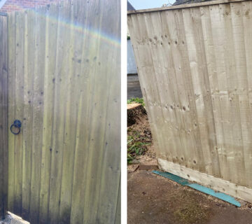 Soft wash your garden fences to remove moss 360x320